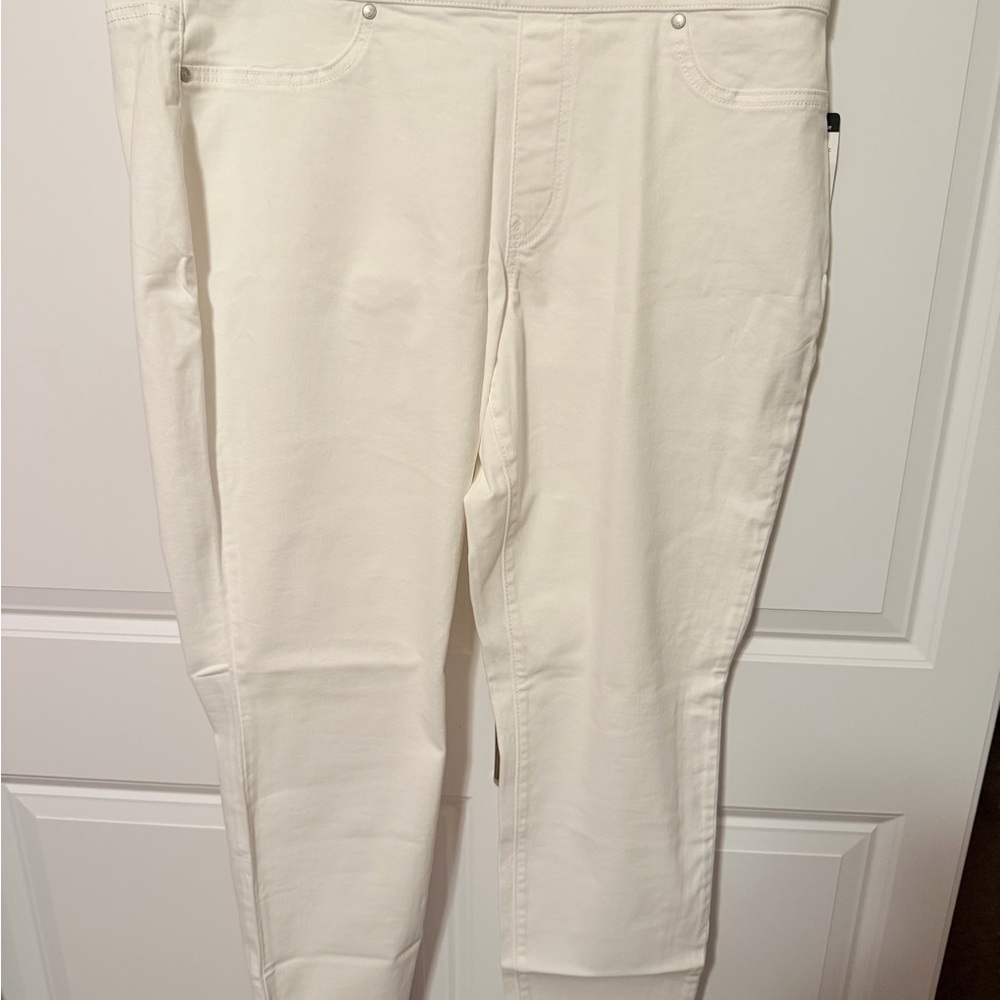 new directions Cream Straight-Leg Pants